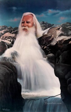 Fantasía popular Painting - hombre de cascada fantasía